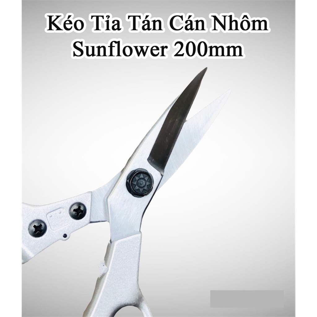 Kéo Bướm Tỉa Cành KIRERU YOROKOBI Nhật Bản 200mm: Lưỡi Thép Trắng SK 85 | Cán Nhôm bọc Su Mềm