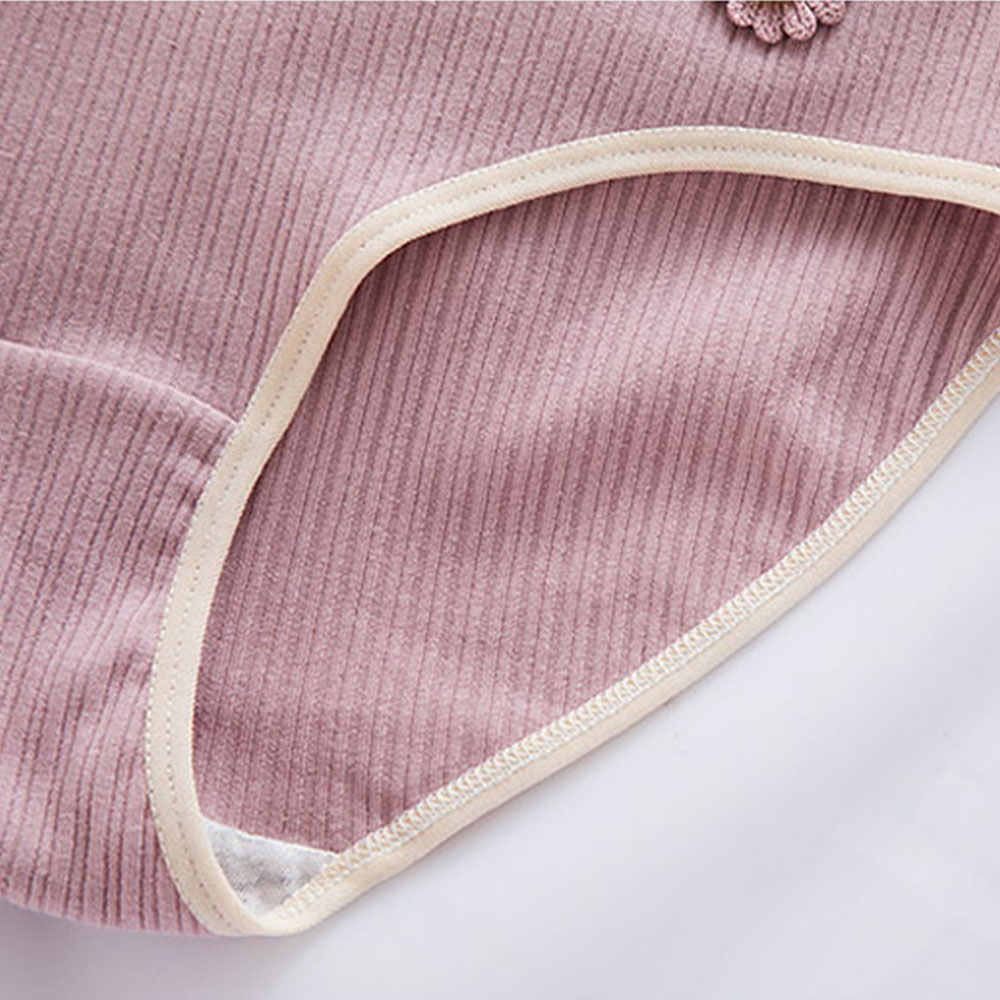 BACK2LIFE M-XL Striped Briefs Breathable Lingerie Cotton Panties Women Cute Solid Color Cotton Soft Simple Underpants green/pink/green | BigBuy360 - bigbuy360.vn