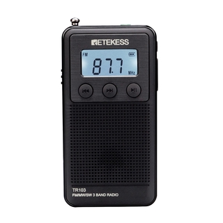 Radio bỏ túi Retekess TR103 AM SW FM mini kỹ thuật số hỗ trợ thẻ TF tích hợp màn hình LCD có đèn nền có thể sạ thumbnail