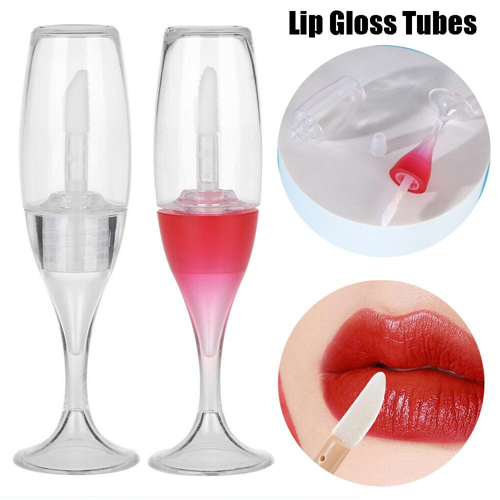 Lọ Đựng Son Kem Mini Hình Chai Rượu Vang Bằng Thủy Tinh DIY