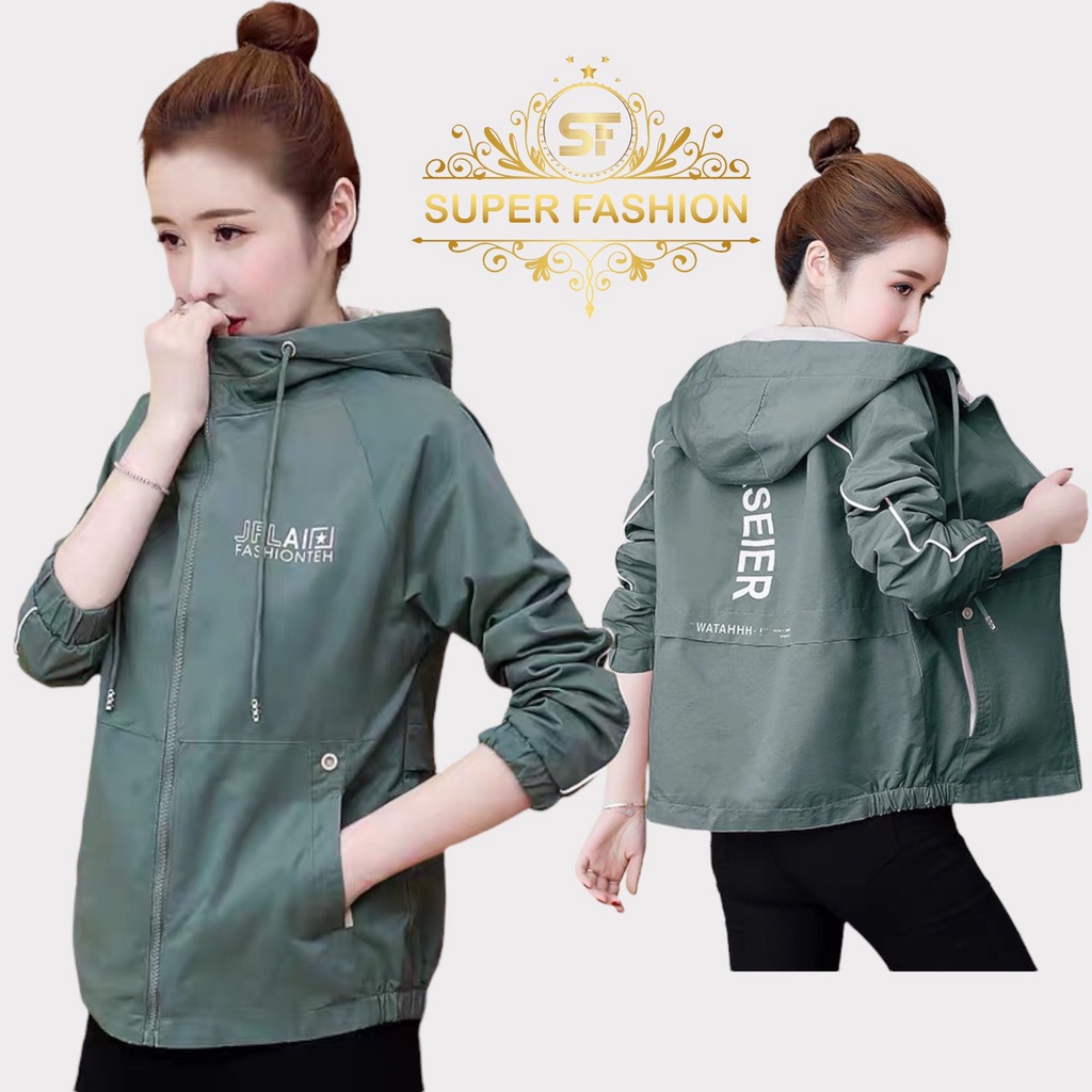 Áo khoác gió nữ Super Fashion 2 lớp cao cấp chống nắng gió cản bụi SFN379