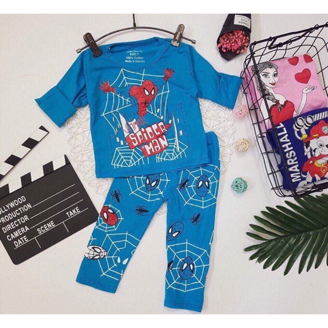 Bộ cotton dài tay cho bé