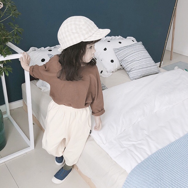 Áo phông thun dài tay xước Hàn Quốc cho bé trai bé gái (ảnh thật)
