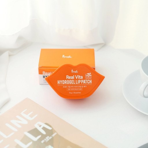 Mặt nạ môi Prreti Real Vita Hydrogel Lip Patch Hàn Quốc hộp 30 miếng Mặt nạ thạch dưỡng ẩm môi khô nứt nẻ