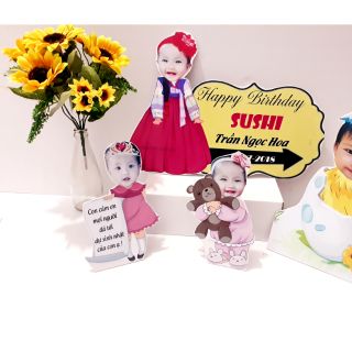 Banner sinh nhật bảng tên sinh nhật cho bé trai bé gái- Trang trí sinh nhật thôi nôi đầy tháng