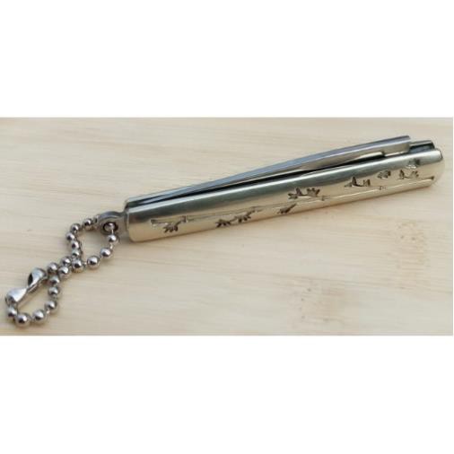 Dao Que EDC Siêu Bén-  Thép Không Gỉ- Tích Hộp Treo Móc Khóa- Cắt Trái Cây - Hàng Có Sẵn Trong Kho