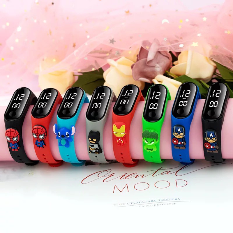 Đồng Hồ Led Điện Tử Hình Anime Cho Trẻ Em