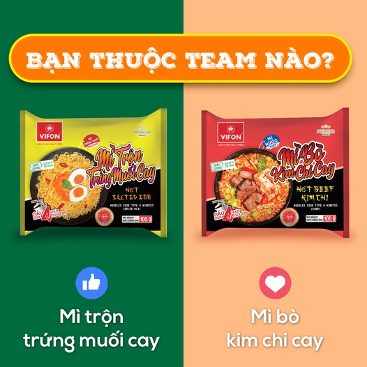 Mì Bò Kim Chi Cay Vifon Gói 105G sợi mì to tròn, dai trơn, thấm vị