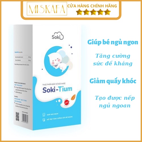 SOKI TIUM Sữa non giúp bé ngủ ngon, cải thiện giấc ngủ, giảm tình trạng vặn mình, giật mình, quấy khóc ở trẻ_ SOKITIUM