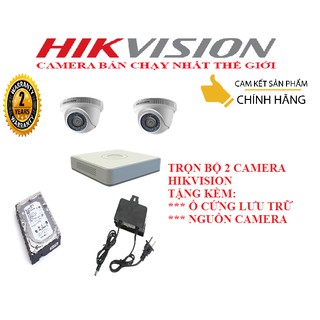 TRỌN BỘ 2 CAMERA HIKVISION TẶNG KÈM Ổ CỨNG LƯU TRỮ