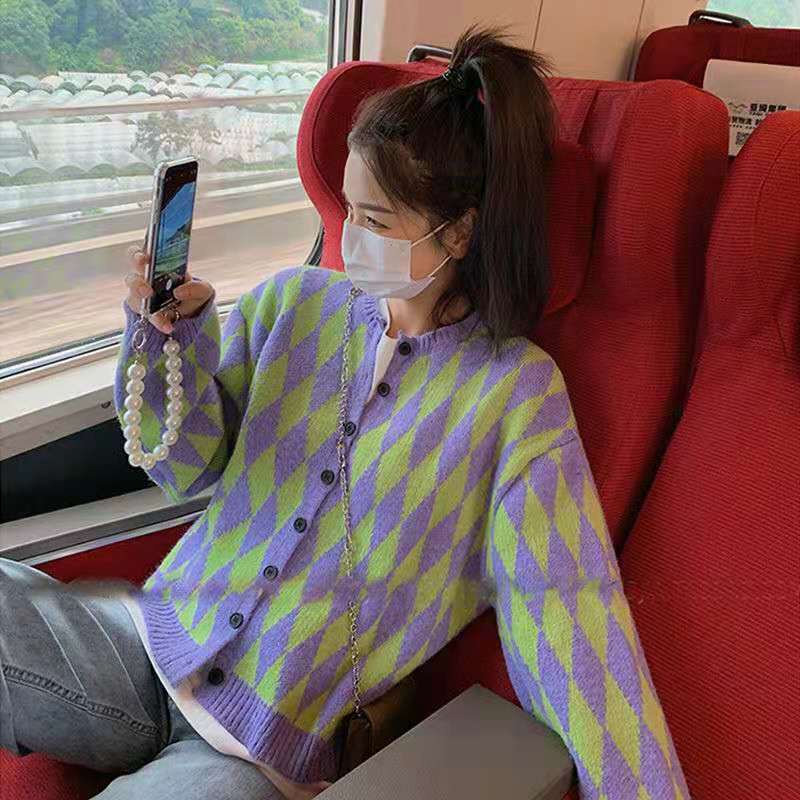 Áo cardigan IELGY dáng rộng kiểu Nhật thời trang cổ điển dễ phối đồ cho nữ