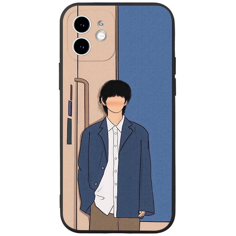Ốp lưng JURSUE hoạt hình cặp đôi dễ thương đẹp cho iPhone 13 12 11 Pro Max SE 2020 X XR XS 8 7 ip 6S 6 Plus kute Y1954