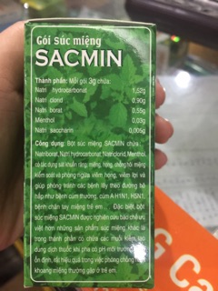 Gói súc miệng sacmin
