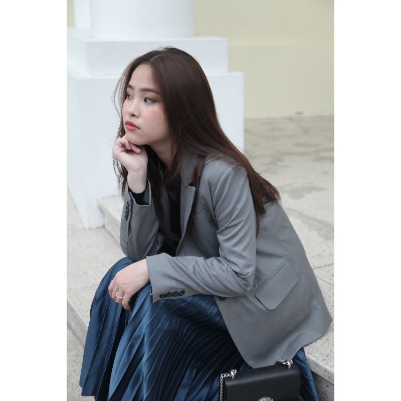 LITA BLAZER - áo blazer trẻ trung thanh lịch màu ghi xám