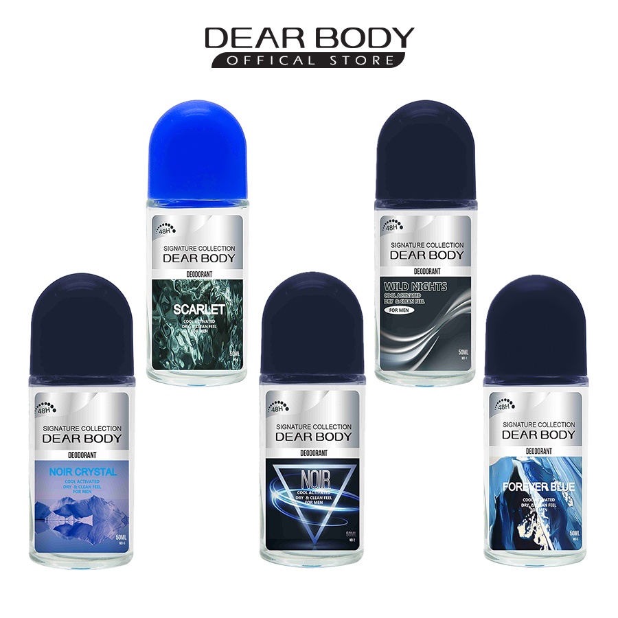 Lăn Khử Mùi Nước Hoa Bảo Vệ 48h Cho Nam DEAR BODY Deodorant Roll On Glass For Men 50ml