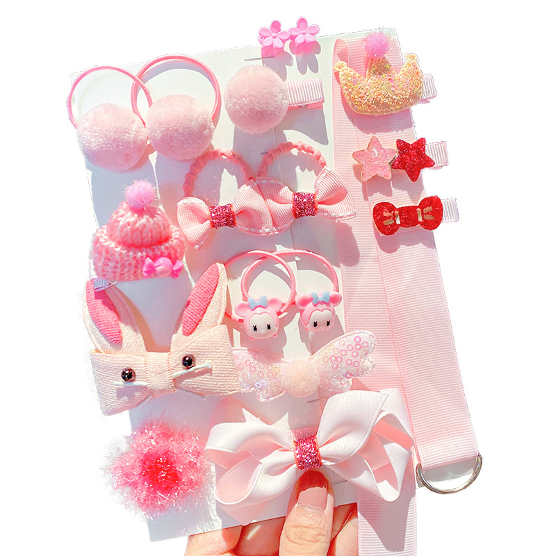 Bộ 18 Phụ Kiện Tóc Hình Nơ Dễ Thương Cho Bé Gái