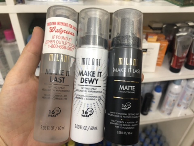 Xịt khoáng khoá lớp nền trang điểm giúp lâu trôi giảm nhờn milani | BigBuy360 - bigbuy360.vn