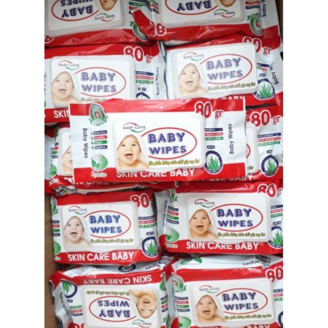 Khăn giấy ướt cao cấp Baby Wipes mềm mại an toàn cho bé và gia đình bạn