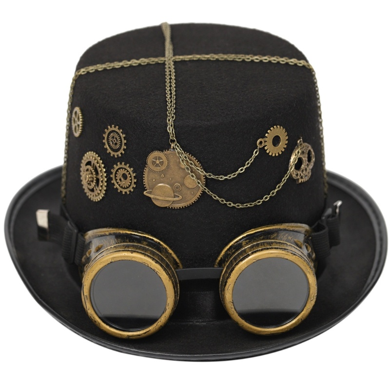 Mũ Vành Tròn Phong Cách Steampunk Cá Tính Cho Nam Và Nữ