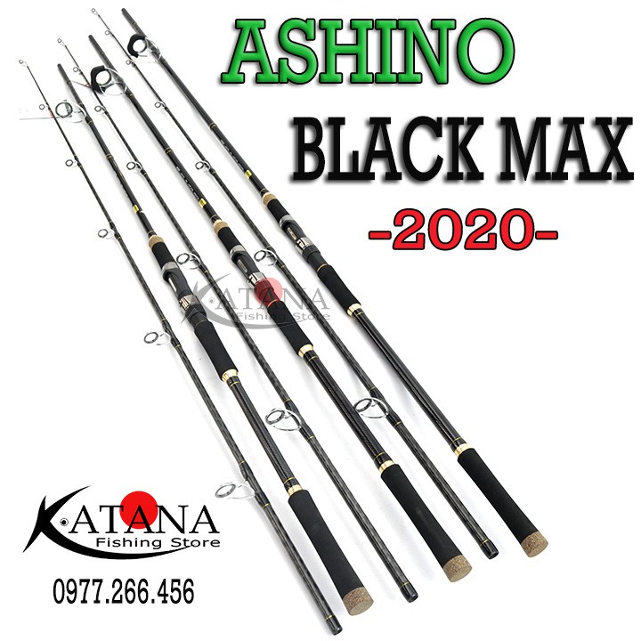 Cần Câu ASHINO BLACK MAX Mẫu Mới 2020 Carbon 2 da xoắn X - 2m4 2m7 3m0