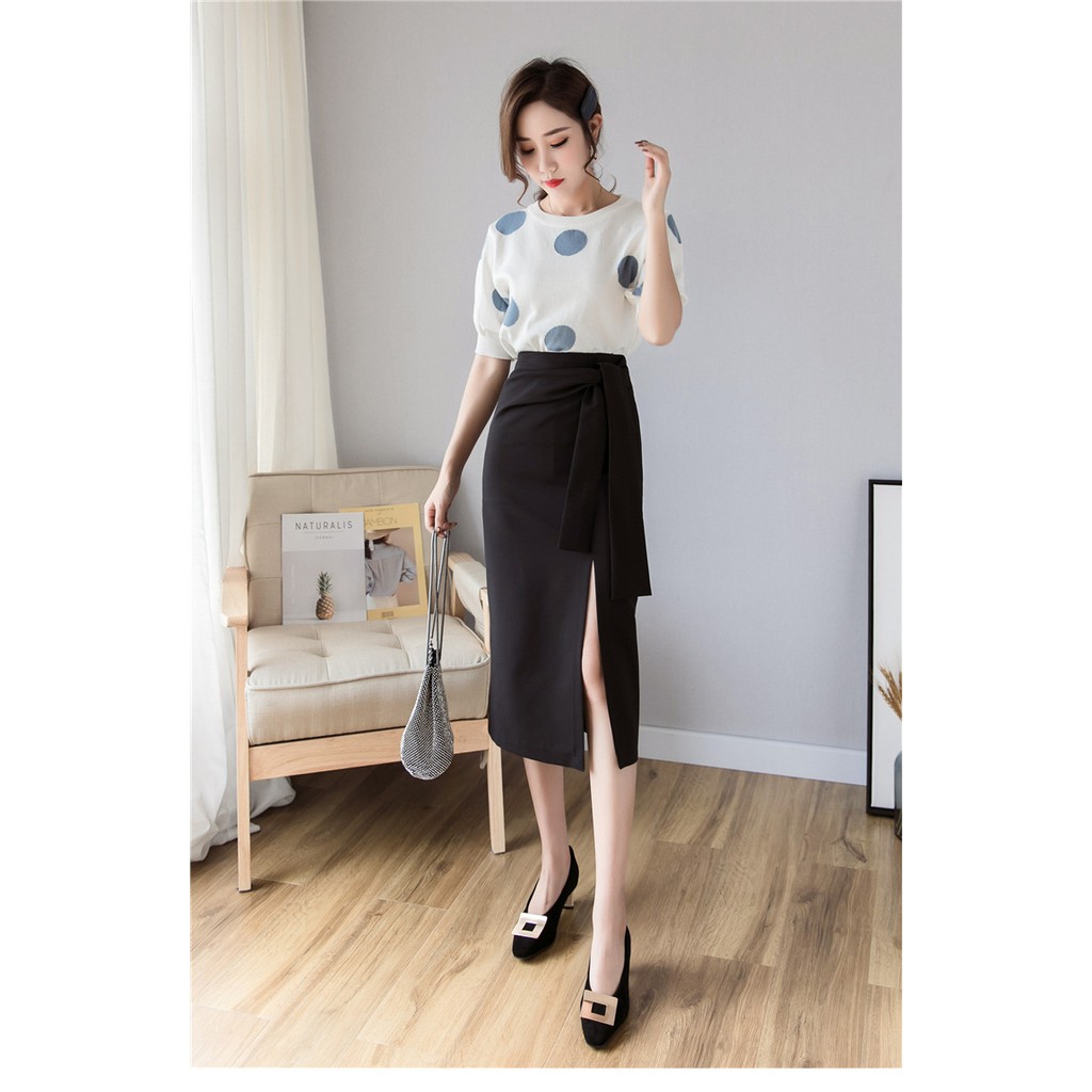 Vocational Temperament Skirt Female Spring And Autumn Long High Waist Bag Hip Skirt Thickening Black Slime Bar Tooling S
