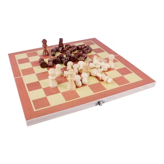 Bộ bảng chơi cờ vua bằng gỗ dạng gấp tiện dụng