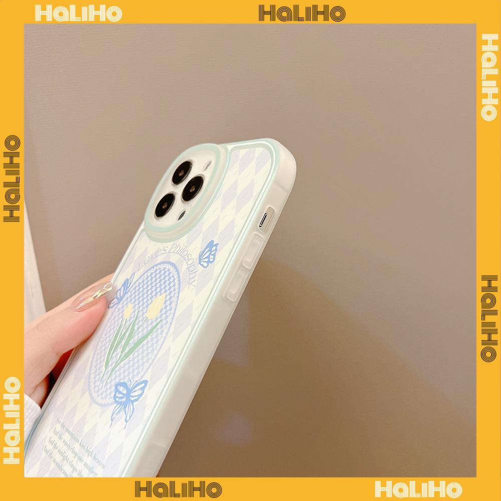 iPhone Case Silicone Soft Case Clear Case TPU Airbag Shockproof Full Coverage Protection Camera Blue Butterfly Flowers For iPhone 13 Pro Max iPhone 12 Pro Max iPhone 11 iPhone7Plus