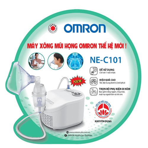 ✅[Chính Hãng DKSH] Máy Xông Khí Dung Mũi Họng: Omron NE-C101 -VT0544 | Y Tế Vạn Thành