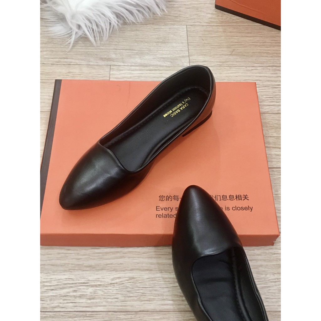 Giày búp bê nữ da mềm mũi nhọn lên chân cực êm | BigBuy360 - bigbuy360.vn