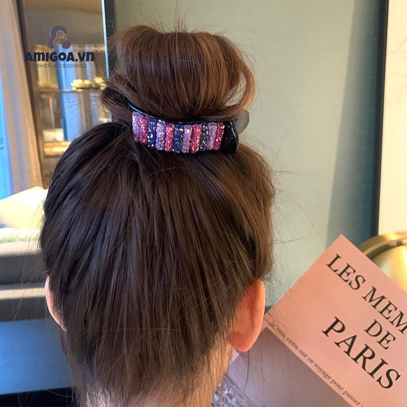 Kẹp Tóc Họa Tiết Cầu Vồng Dễ Thương Thời Trang Cho Nữ