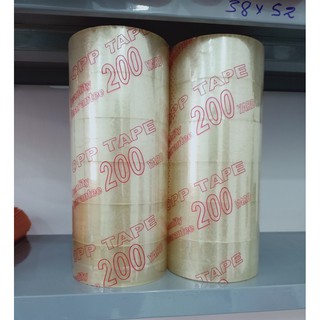 Cuộn băng keo đóng thùng hộp carton, Băng keo trong (200ya*1.8kg*6 cuộn/ cây)- Lucky Store 2019