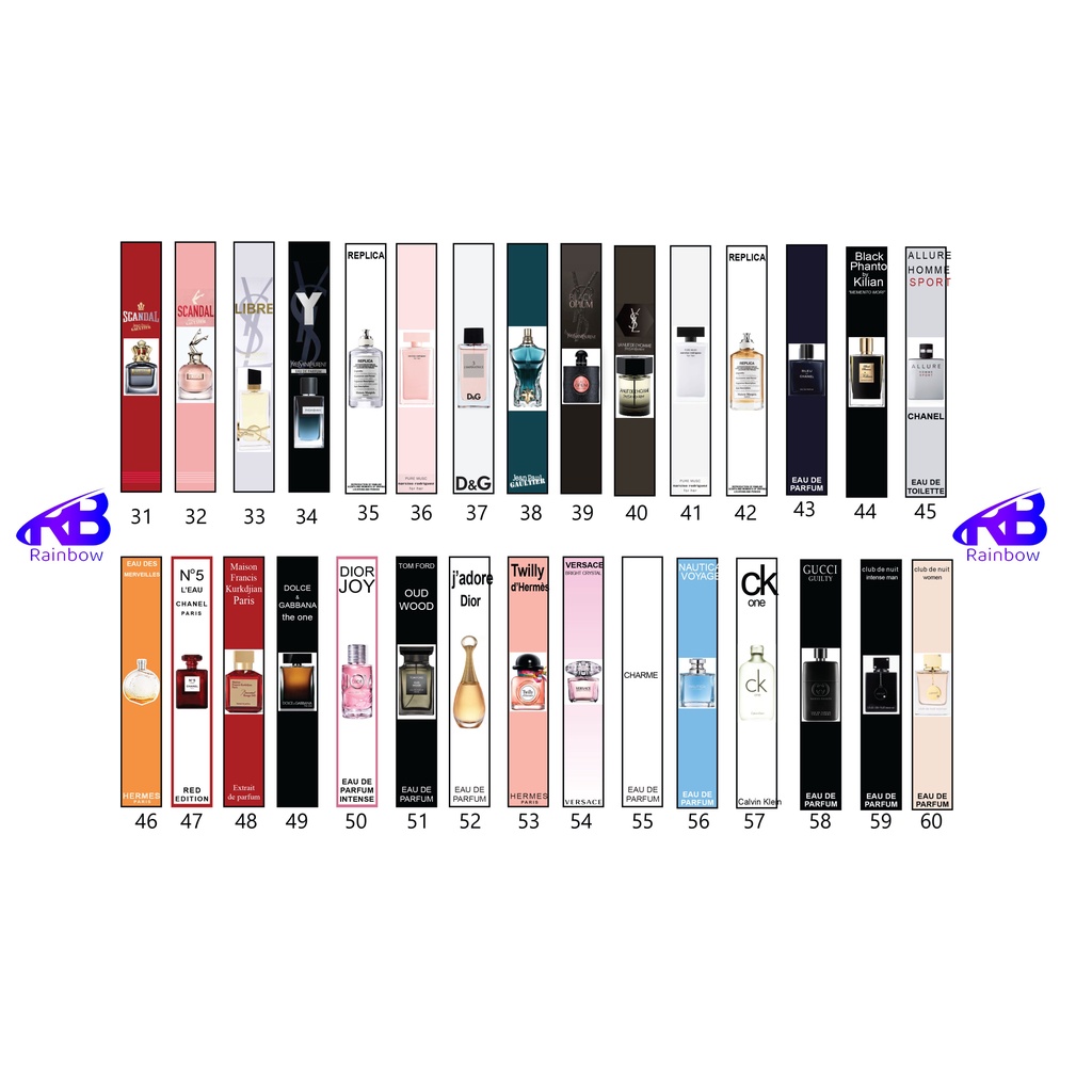 Tem dán nước hoa lọ chiết nhiều kích cỡ 1 tờ A4 26 tem