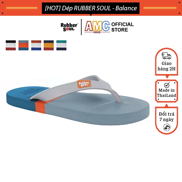 [Mã BMBAU50 giảm 7% đơn 99K] Dép Thái Lan unisex siêu mềm, nhẹ RUBBER SOUL - BALANCE TRI COLOR