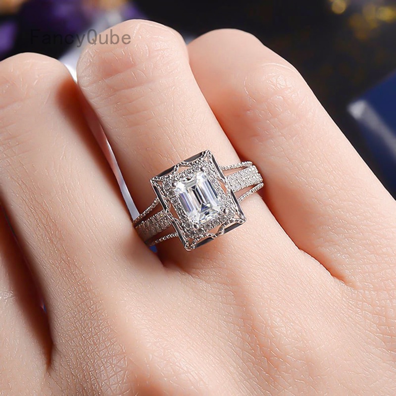 Nhẫn cưới đính đá sapphire cao cấp cho nữ