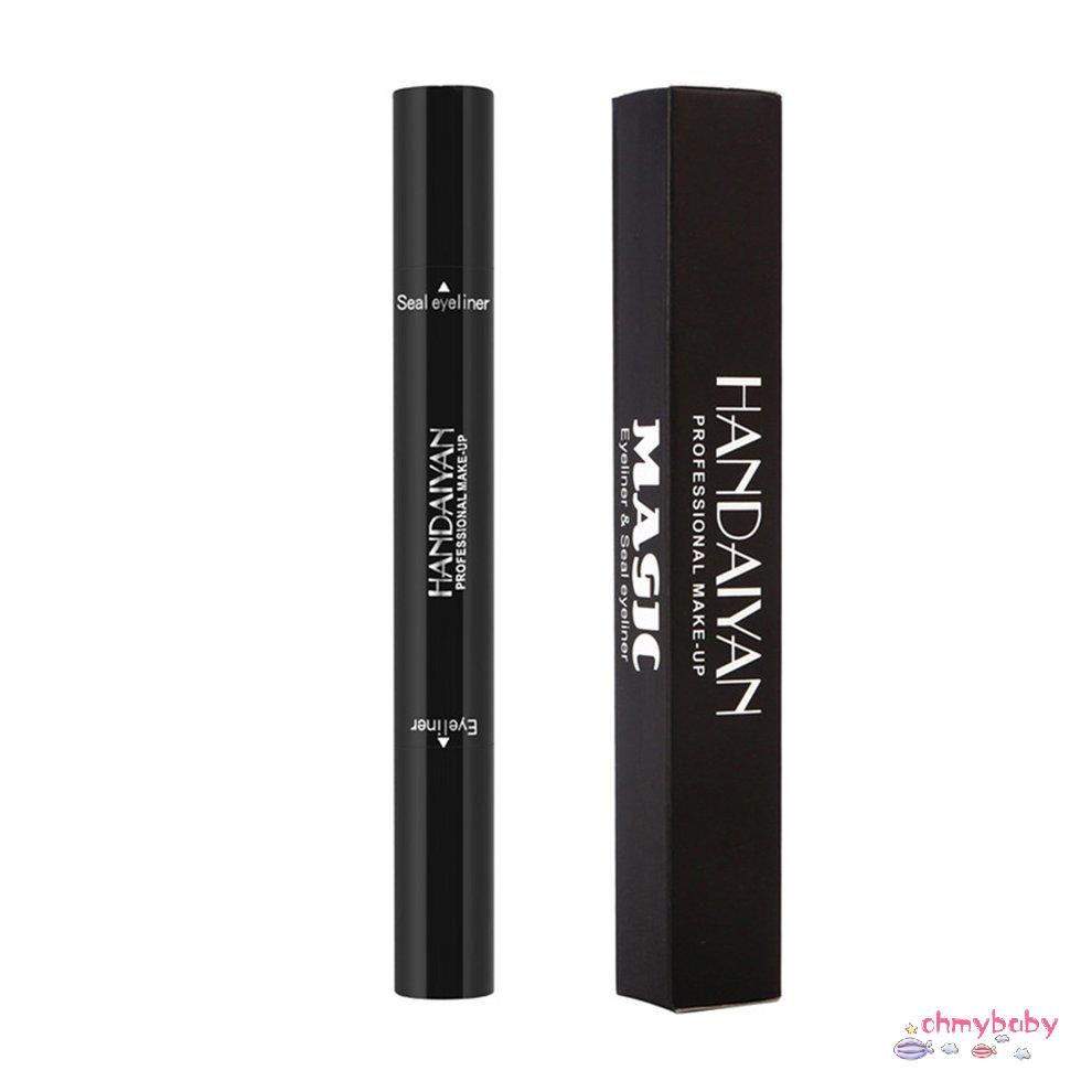 HANDAIYAN Kẻ mắt hai đầu không thấm nước Kẻ mắt đen Triangle Seal Eyeliner [8/10]