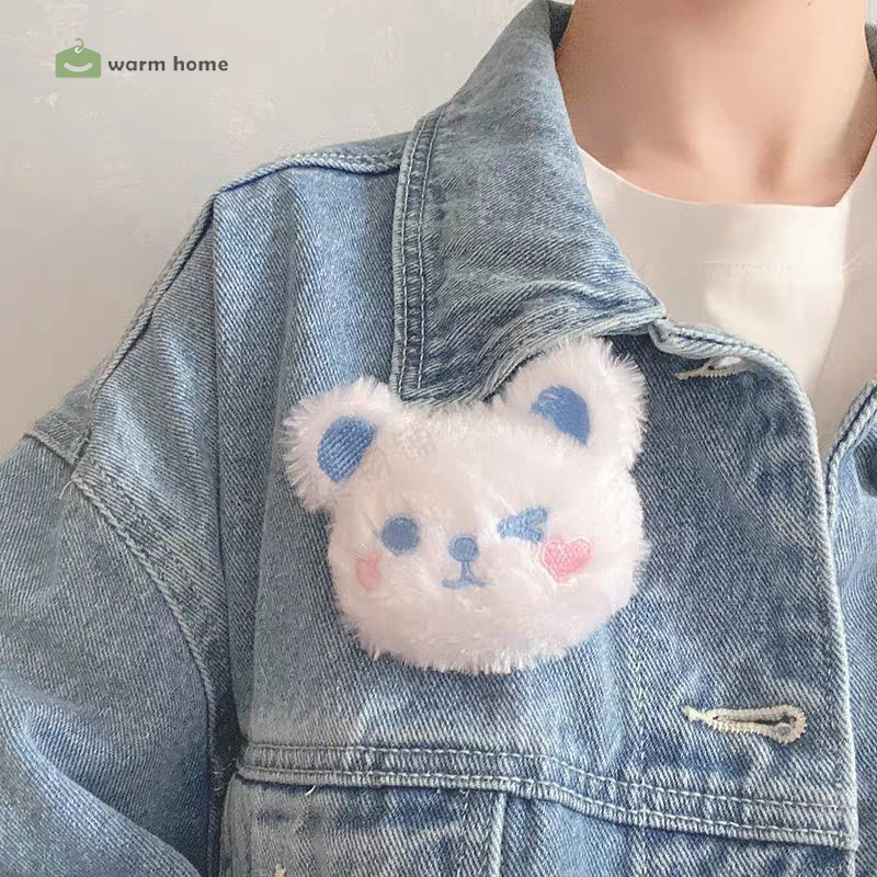 Ghim cài áo hình gấu nhồi bông nhỏ xinh