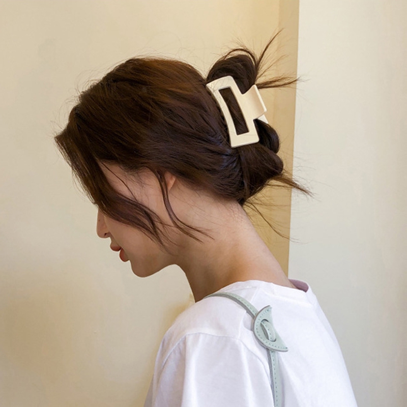 Vuốt kẹp tóc cỡ lớn hình học tạo kiểu đuôi ngựa