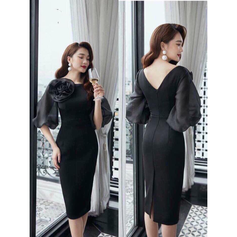 ĐẦM ÔM TAY VOAN KÈM BÔNG SANG TRỌNG | BigBuy360 - bigbuy360.vn