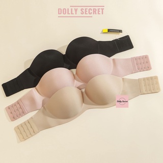 Áo ngực không dây chống tuột mút su đúc dày áo lót nâng ngực tặng kèm đai trong DOLLY SECRET A05