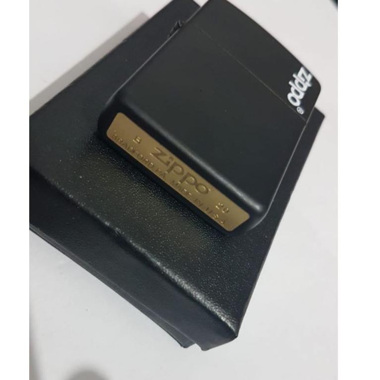 Zippo Matte (hàng Mới Về) Son Lì Màu Đen 3845-9 2rj Grade Ori