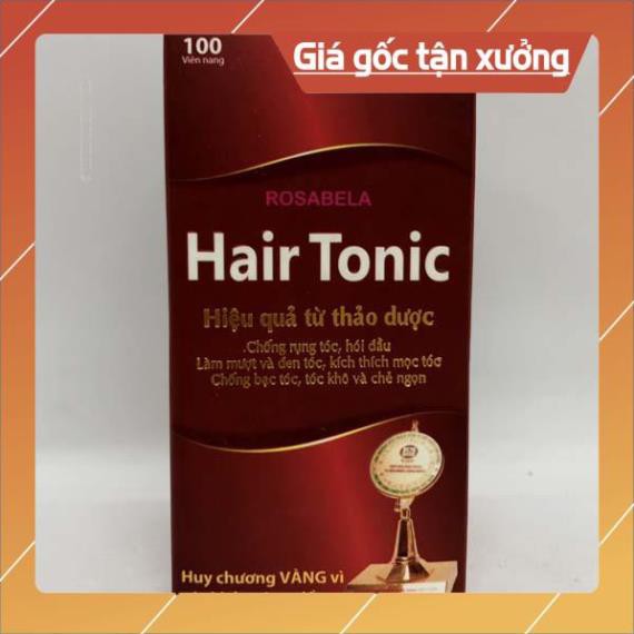 Hộp 100 viên Hair Tonic chống rụng tóc, hói đầu, làm mượt và đen tóc, kích thích mọc tóc, chống bạc tóc