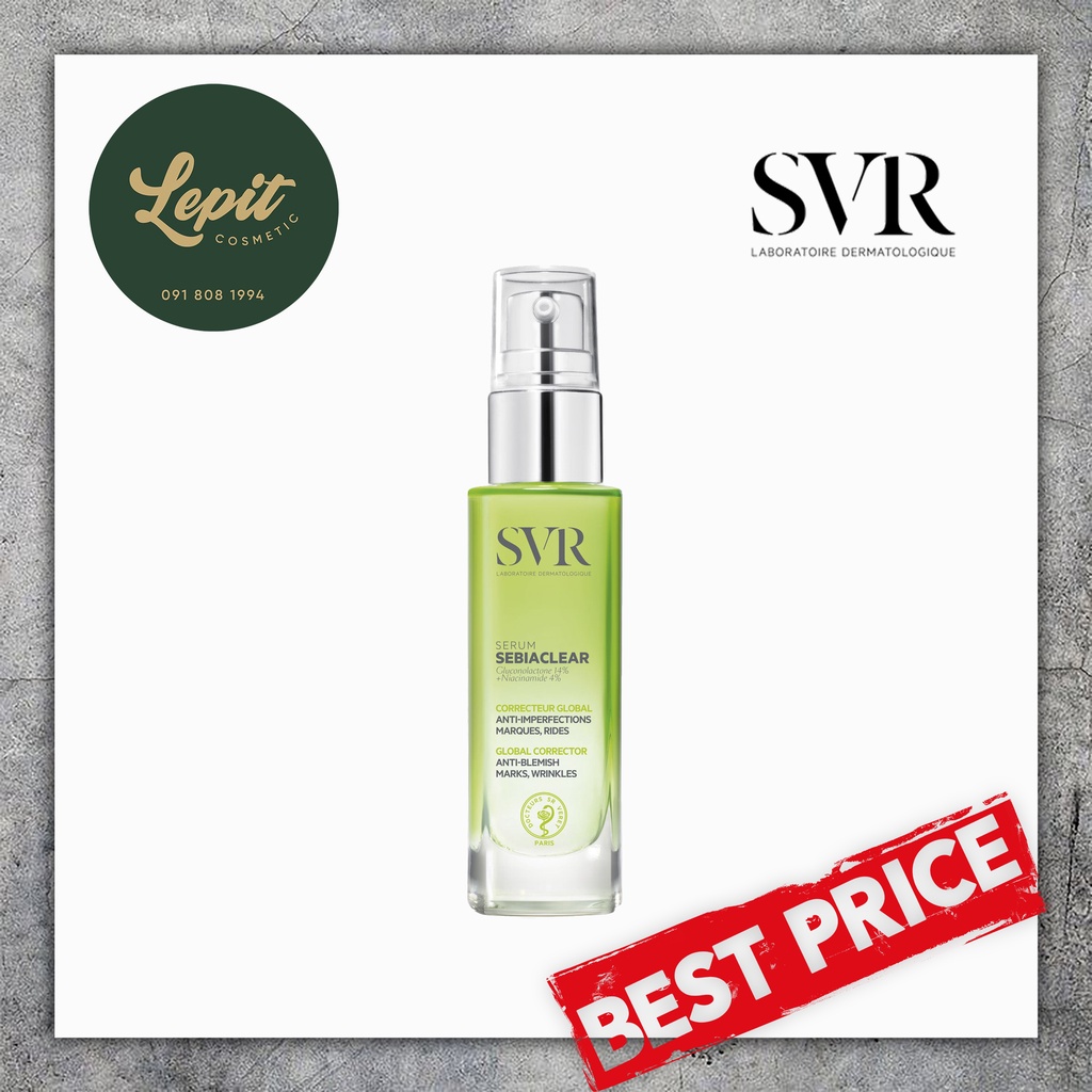 Tinh Chất Làm Giảm Mụn Mờ Nám Và Nếp Nhăn SVR Seabiaclear Serum 30ml - Lepit Cosmetic