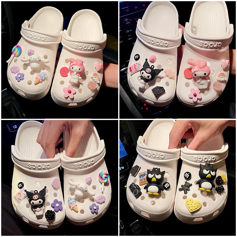 búp bê dễ thương sticker dép crocs charm crocs jibbitz để trang trí dép chữ h crocs dép lê dép tổ ong