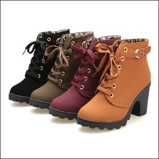 Xả ( Bão Sale ) |  Săn sales | G47_Giày bốt nữ cao gót 8cm size 35-39 2020 ! NEW ⁶ ' ( ⁶ ! ' ' .