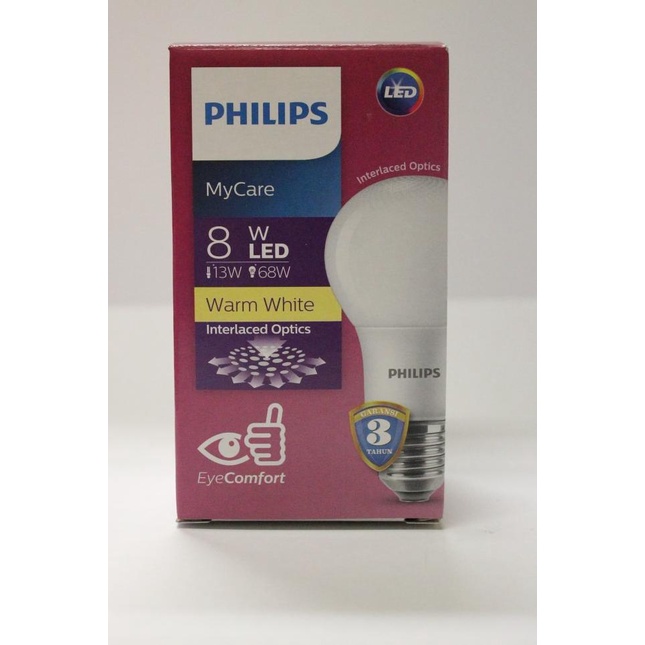 Cổ Phiếu Sẵn Sàng ✽➡ Bóng Đèn LED Philips 8-68W EK 230V A60-MyCare (Vàng)