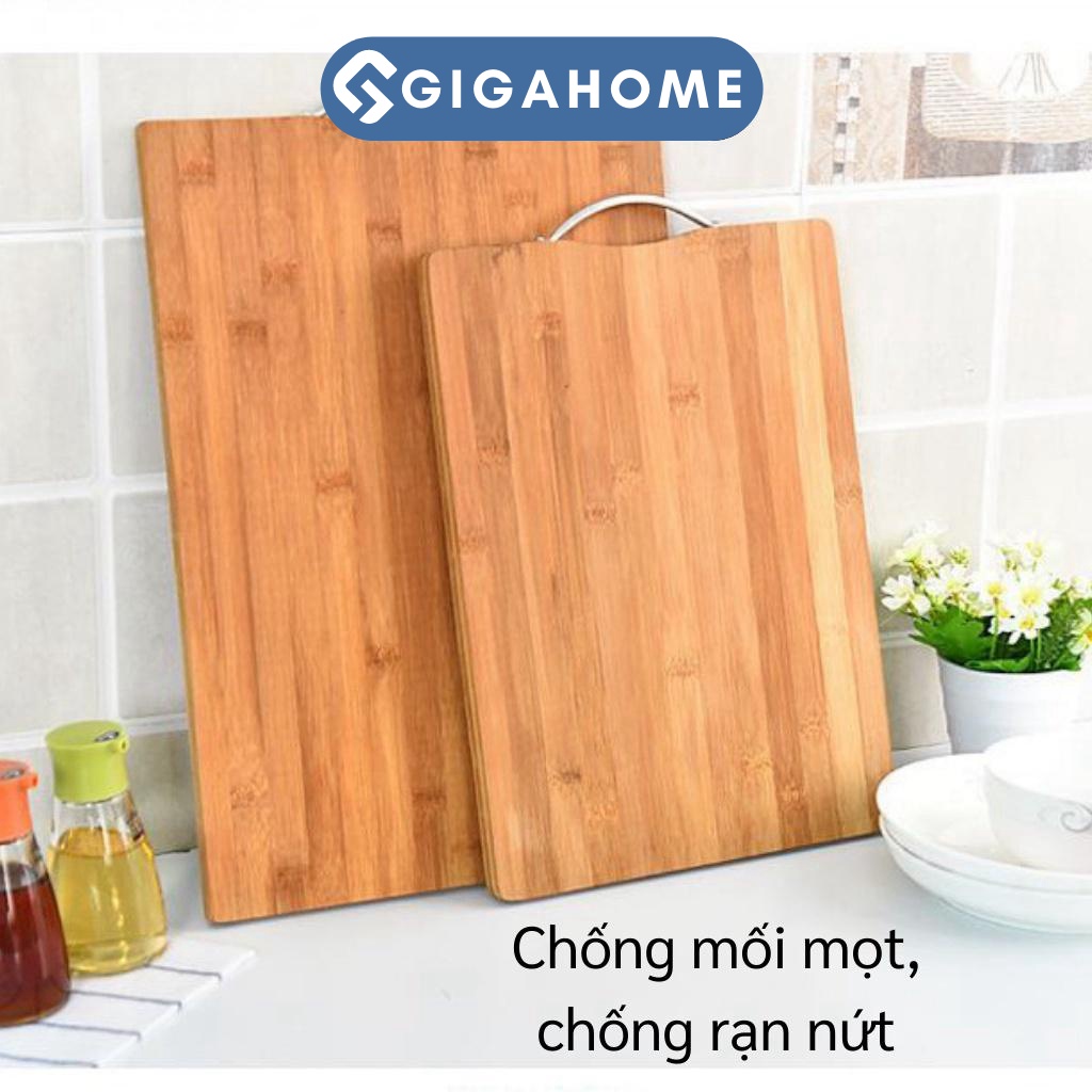 Thớt Gỗ Tự Nhiên GIGAHOME Chặt/Thái/ Kháng Khuẩn Chống Rạn Nứt 32x22cm 9124