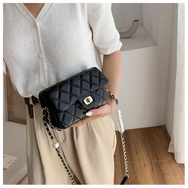 Túi Đeo Chéo Nữ Dây Phối Ngọc LSEOUL X0562
