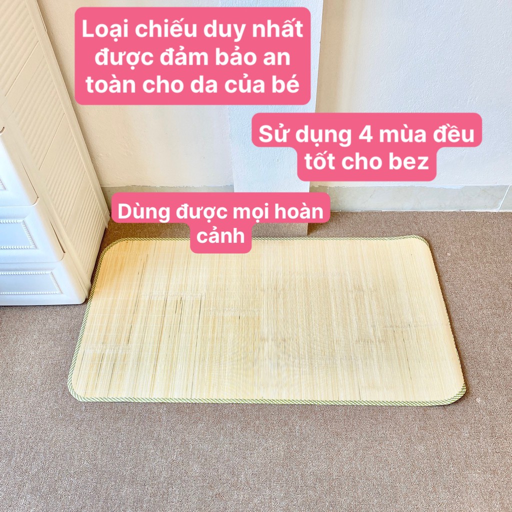 Chiếu điều hòa cao cấp 2 mặt BAMBOO sử dụng 4 mùa - Chiếu trúc đa năng lót nôi, giường cũi cho bé từ sơ sinh