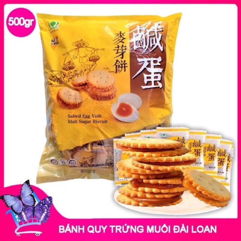 🥚☕️[HSD 01/2022] Bánh Quy Trứng Muối Đài Loan 500g ☕️🥚