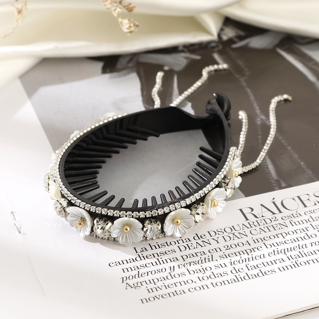 Kẹp Tóc Hình Hoa Đính Đá Thời Trang Hàn Quốc Cho Nữ